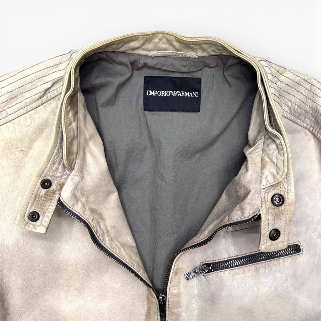 2007 엠포리오 아르마니 레더 바이커 자켓 상품이미지4