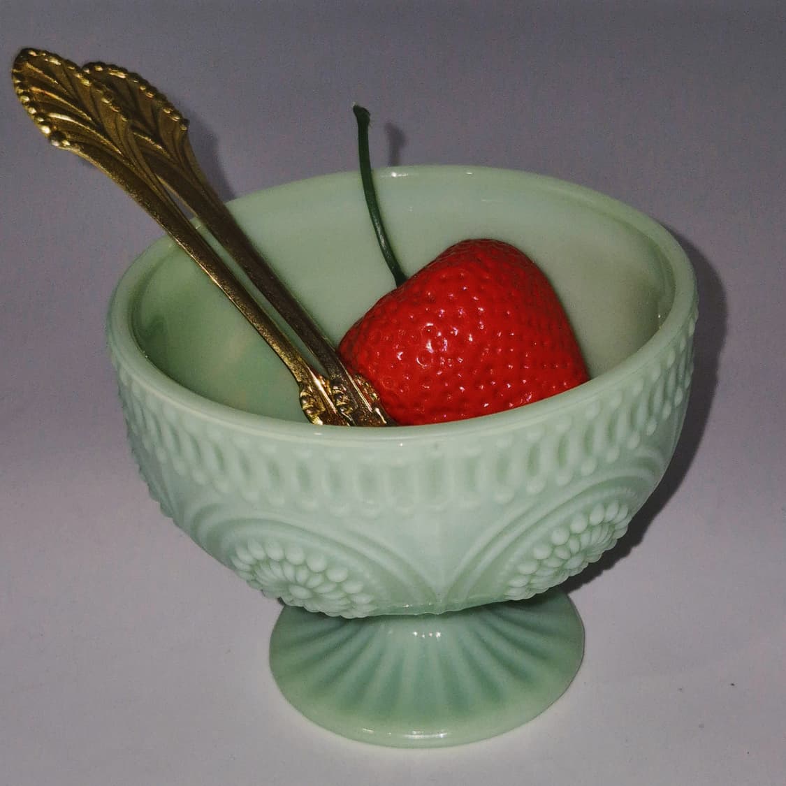 80s 미국 제디트 밀크글라스 컴포트 볼 1p 상품이미지8