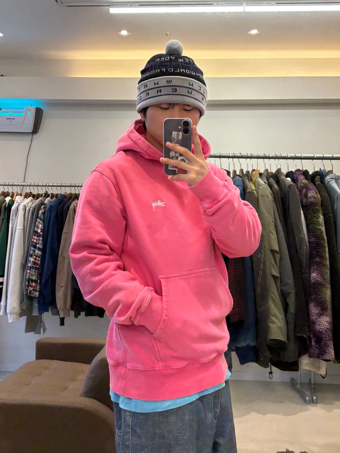 스투시 오버다이드 스톡 로고 후드 상품이미지6