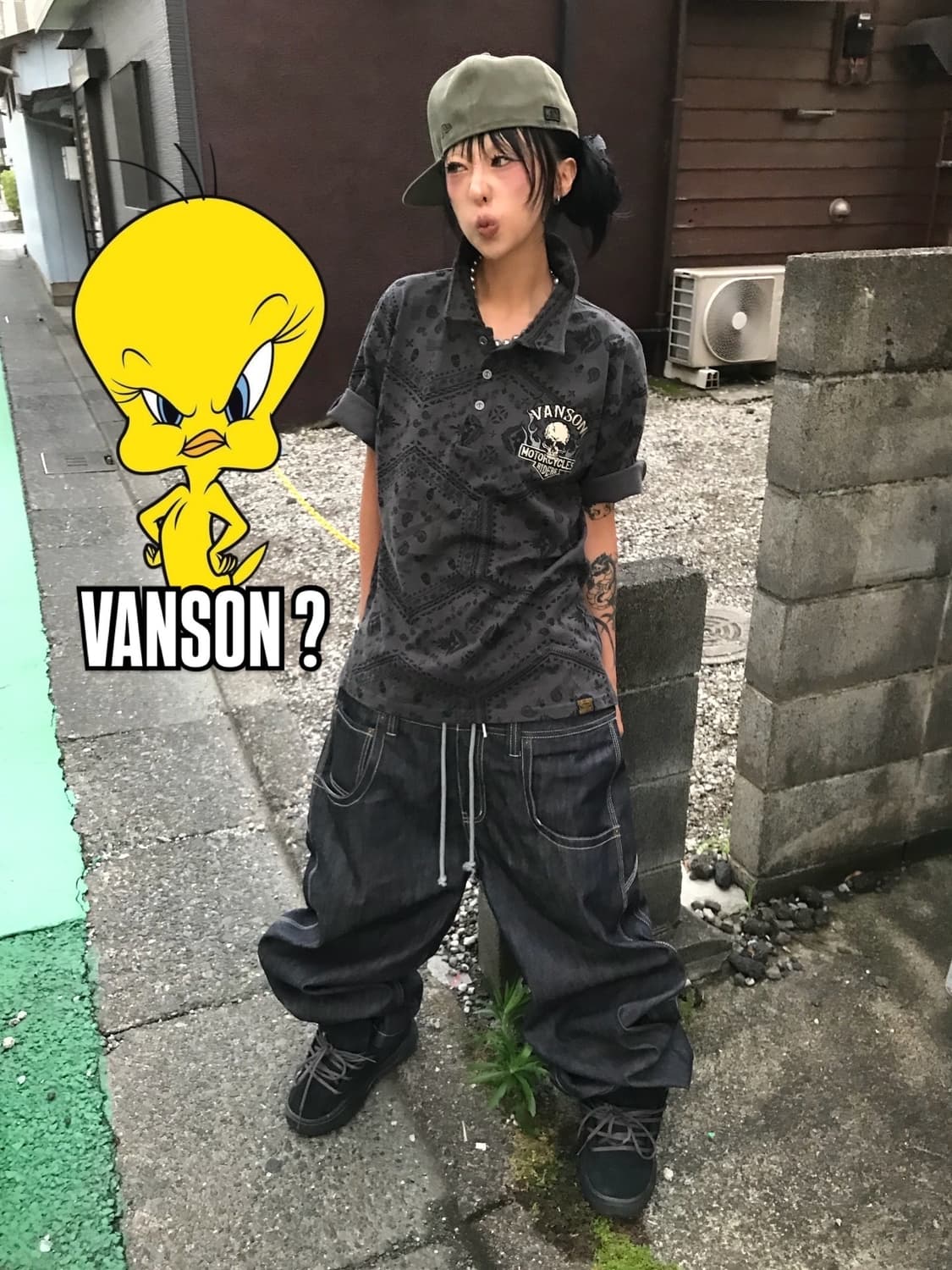 🏴‍☠️ 밴슨 페이즐리 패턴 스컬 패치 피케 반팔 티셔츠 🏴‍☠️ 상품이미지5