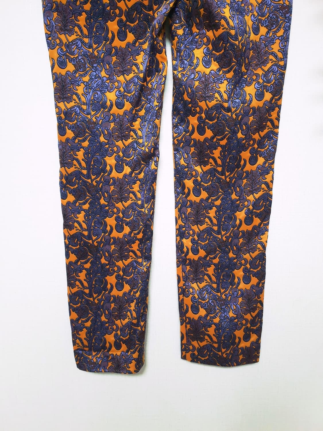 새상품 듀엘 실크자카드 팬츠 66 오렌지퍼플 상품이미지4