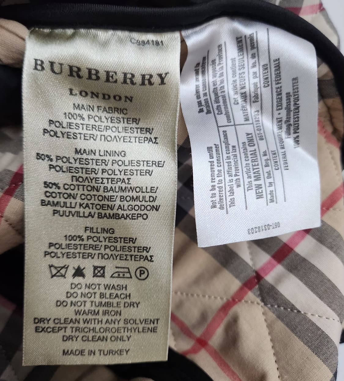 버버리 90 55 퀄팅자켓 누빔자켓 상품이미지6