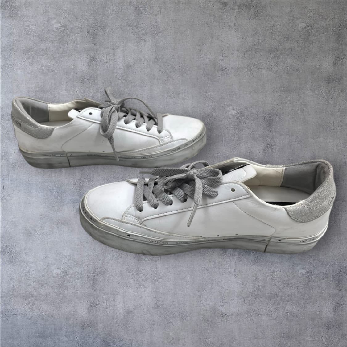 골든구스 Golden goose 화이트 실버 하이스타 스니커즈 39 상품이미지3