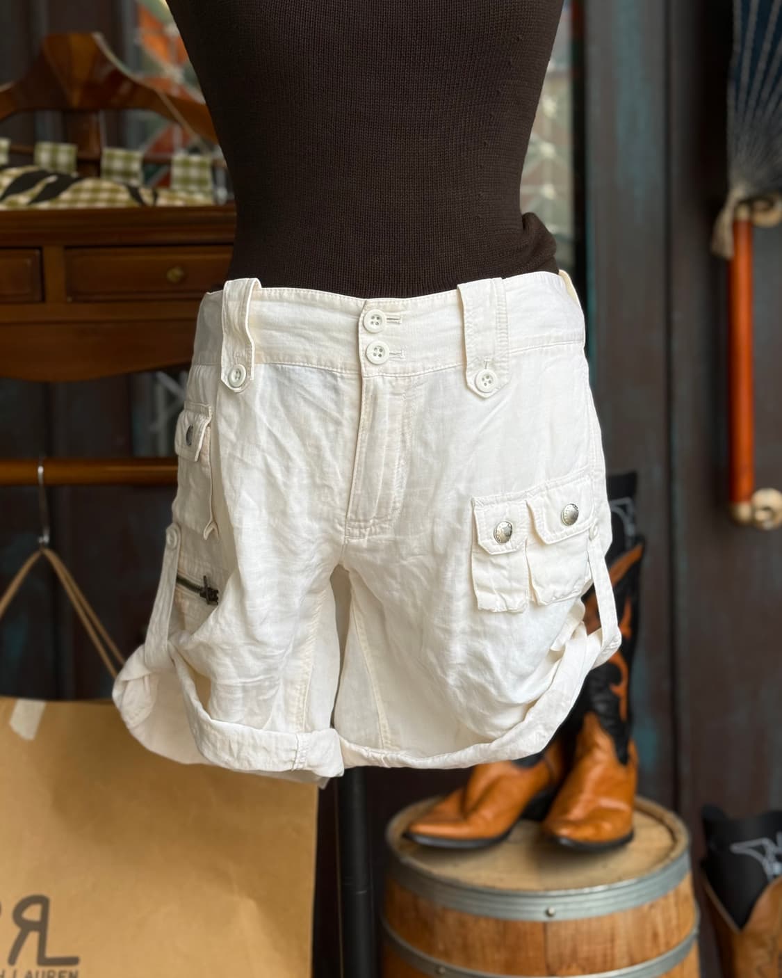 로렌 랄프로렌 린넨 쇼츠 4 상품이미지7