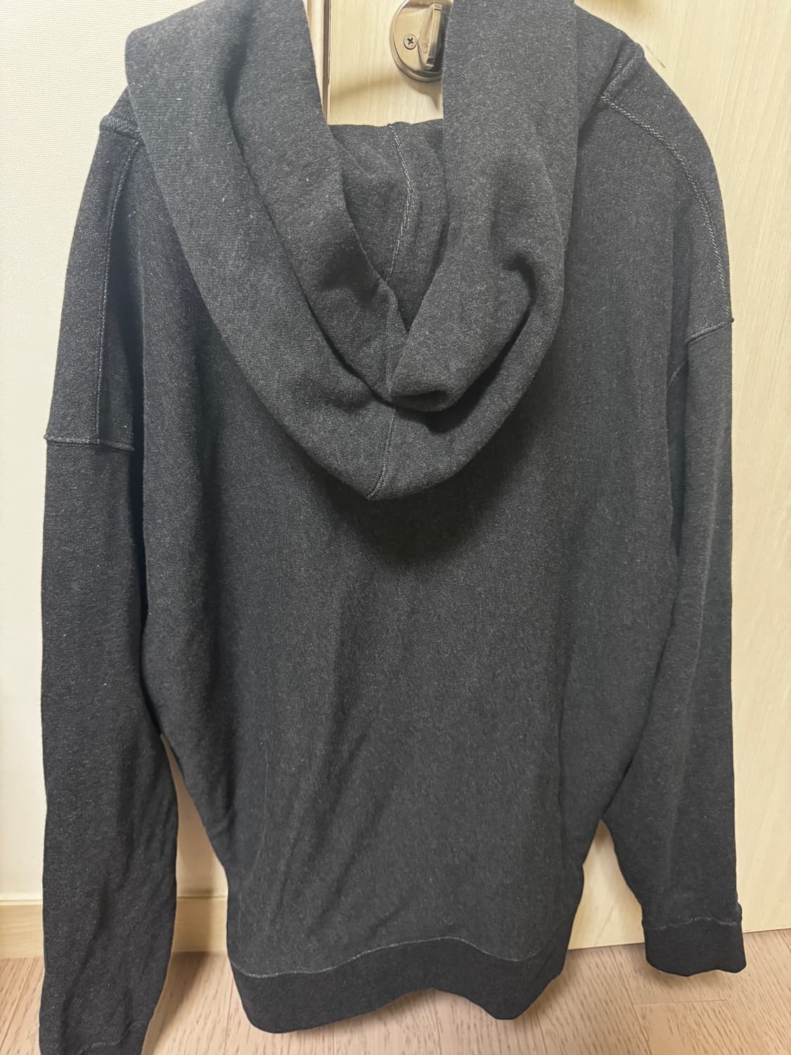 카키스 Khakis 블랙 (차콜 그레이) 후드 집업 3사이즈 상품이미지3