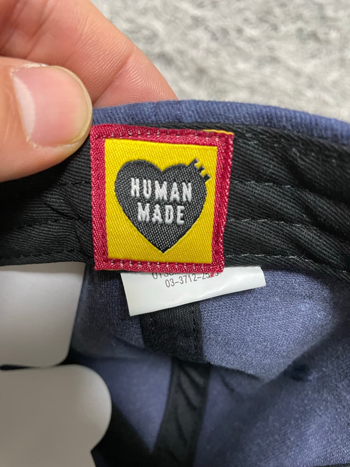 휴먼메이드 로고자수 빈티지워싱 네이비 캡 Free 상품이미지5