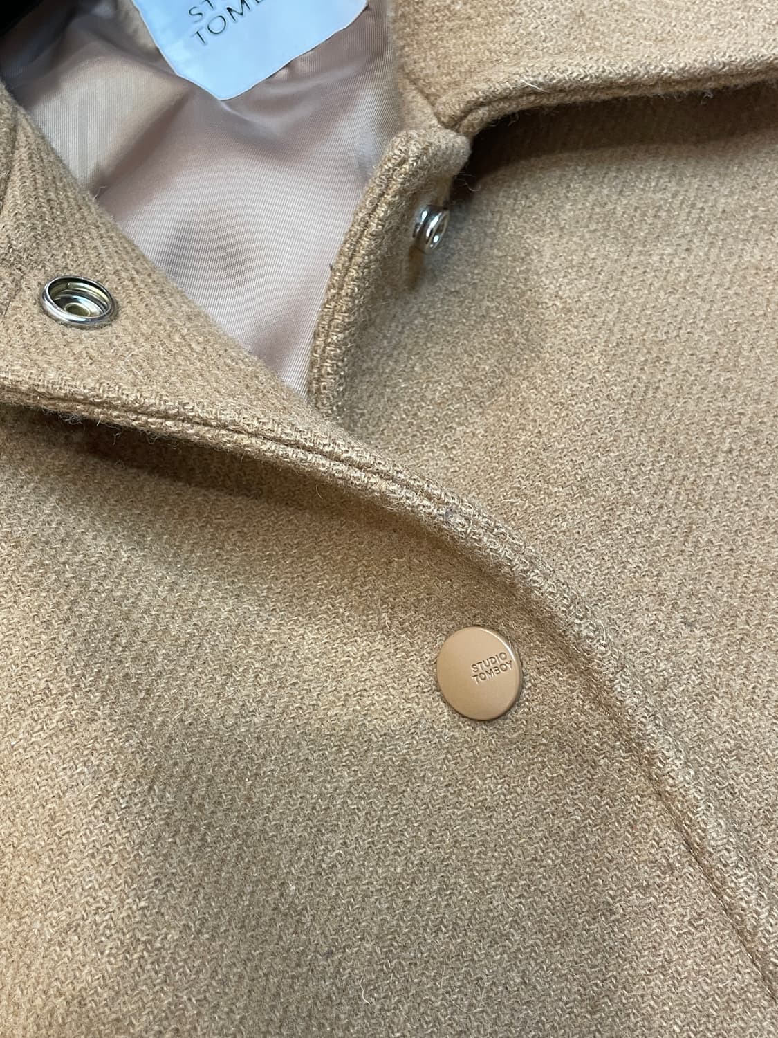 스튜디오 톰보이 배색 울 블루종 자켓 상품이미지7