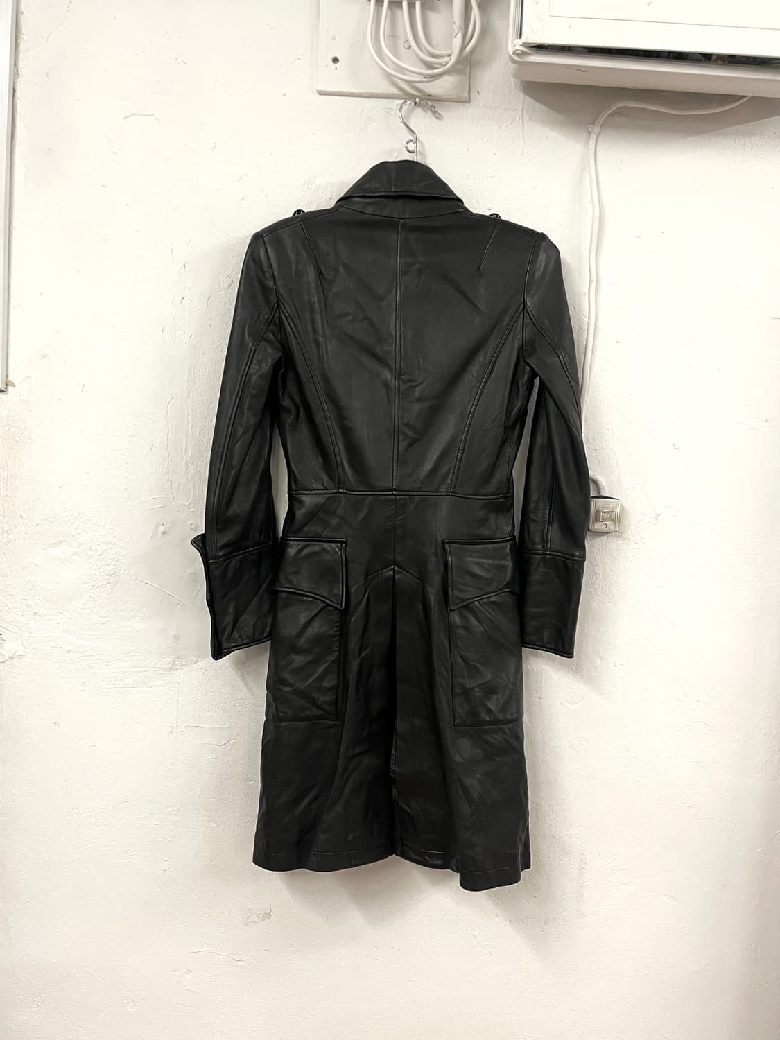 발망 2010FW 데카르넹 런웨이 나폴레옹 밀리터리 레더 코트 상품이미지8