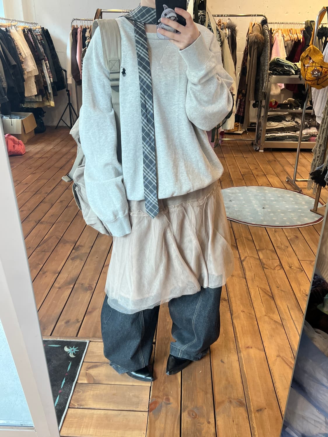 폴로 그레이 맨투맨 상품이미지4