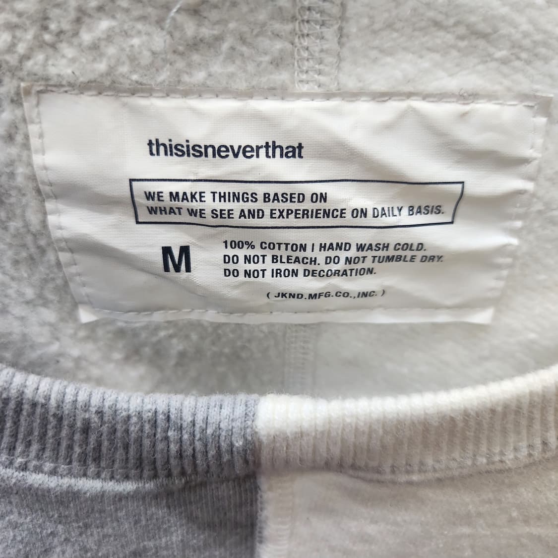 디스이즈네버댓 하프앤하프 디자인 빈티지 맨투맨 M(XL) 상품이미지5