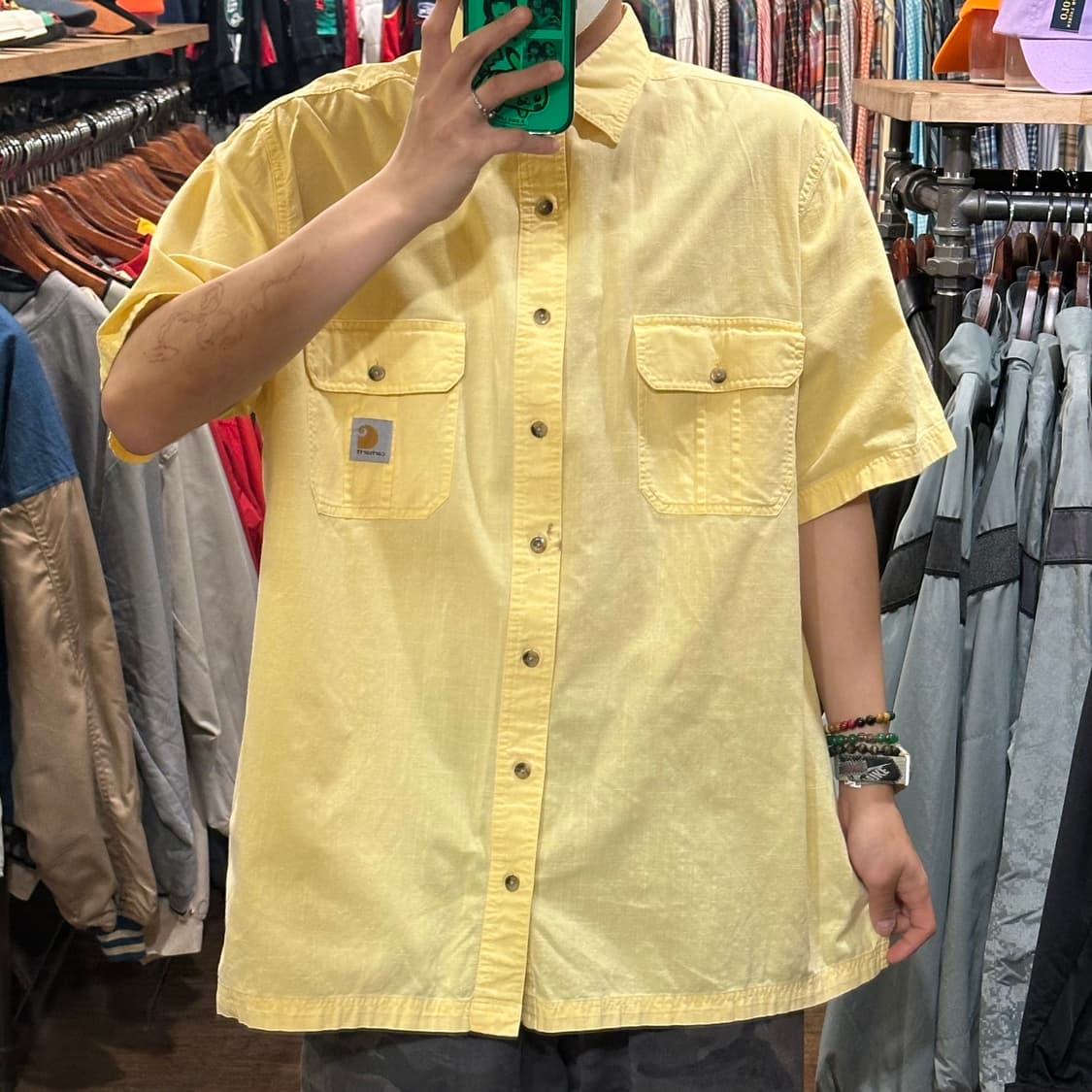 [HI] 칼하트 반팔셔츠 옐로우 상품이미지2