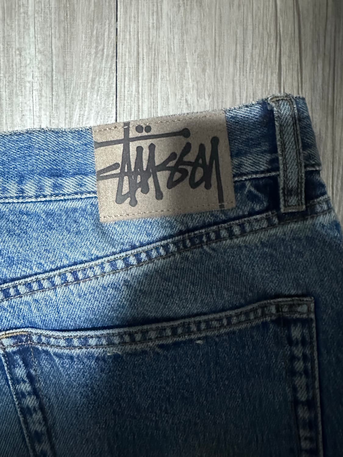 스투시 데님 빅 올 진 빈티지 미드 워시 34 상품이미지4