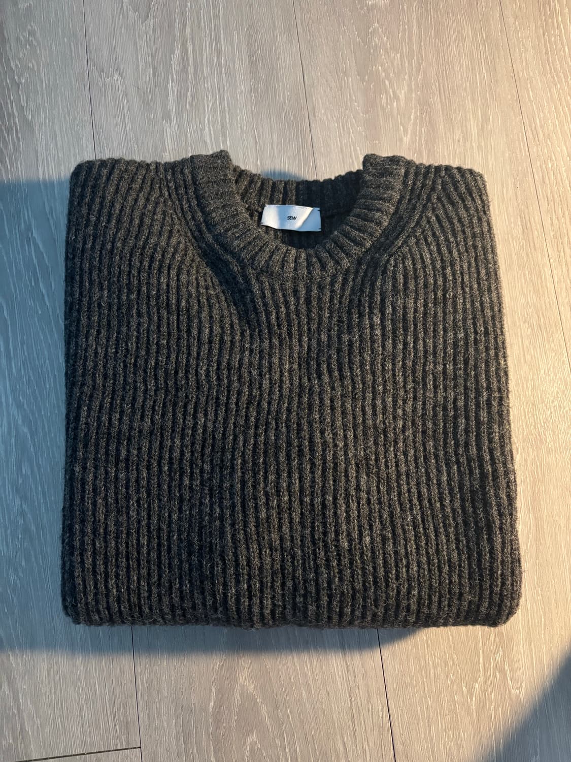 [2] SEW 셔틀랜드 울 피셔맨 니트 (그레이) 상품이미지2