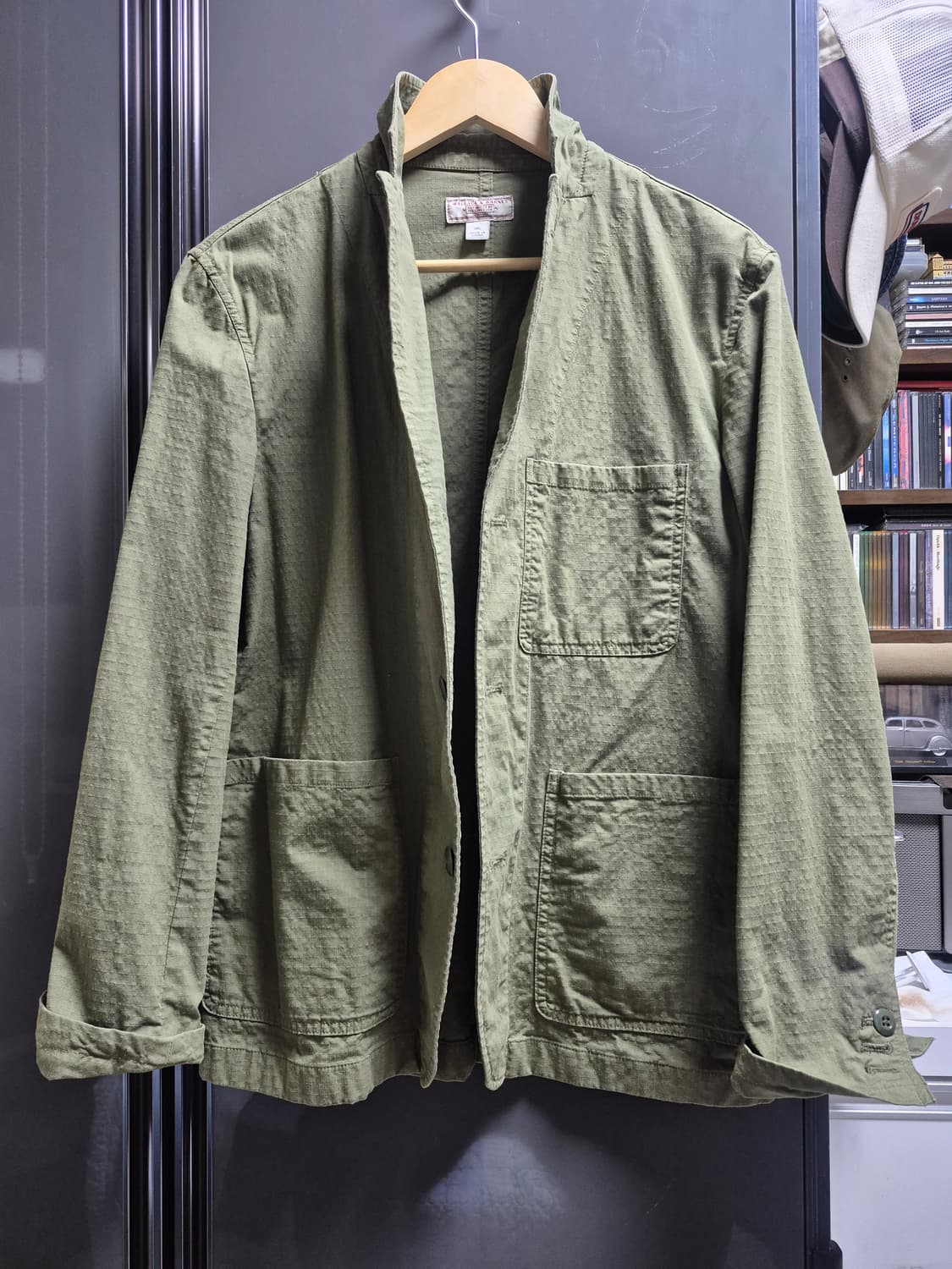 월러스앤반즈 tessuti sondrio 립스탑 밀리터리 블레이저 자켓 상품이미지4