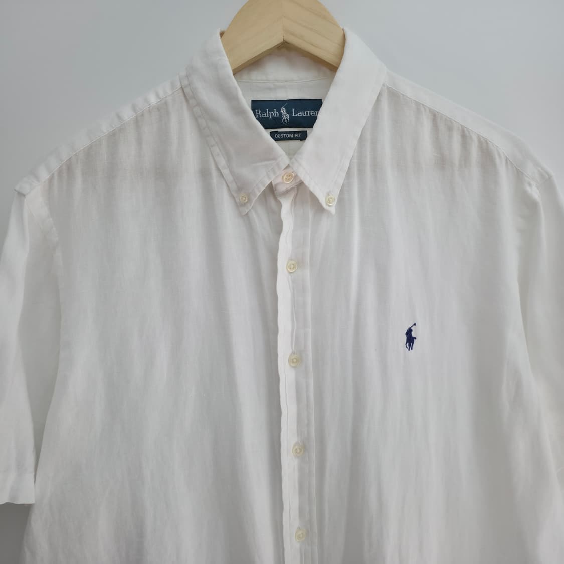 [XL] 폴로 랄프로렌 린넨 화이트 반팔 셔츠 상품이미지2
