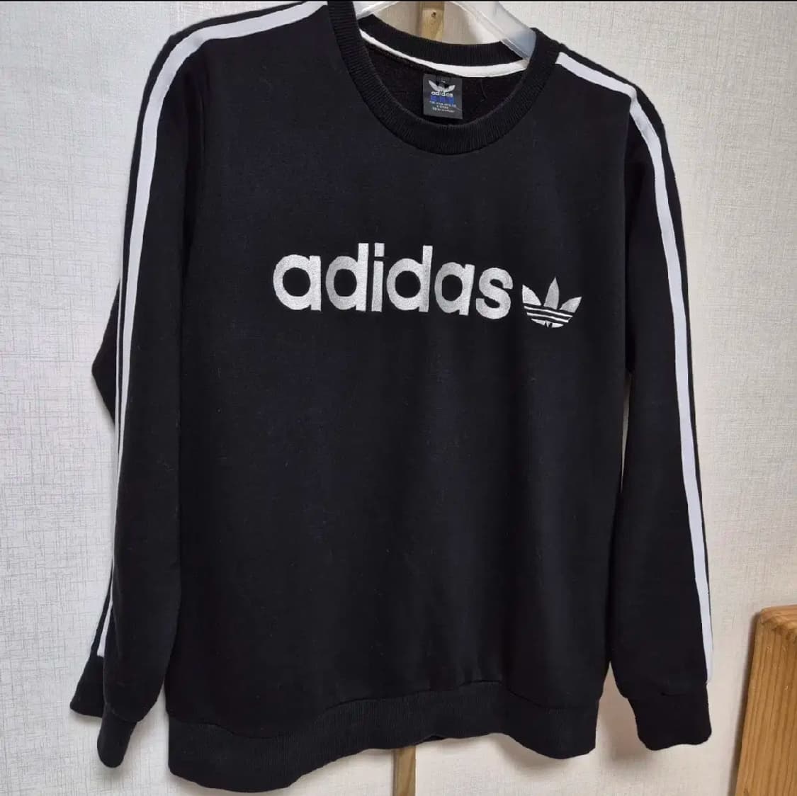 최상 아디다스 L 기모 자수 빅로고 클래식 맨투맨 상품이미지1