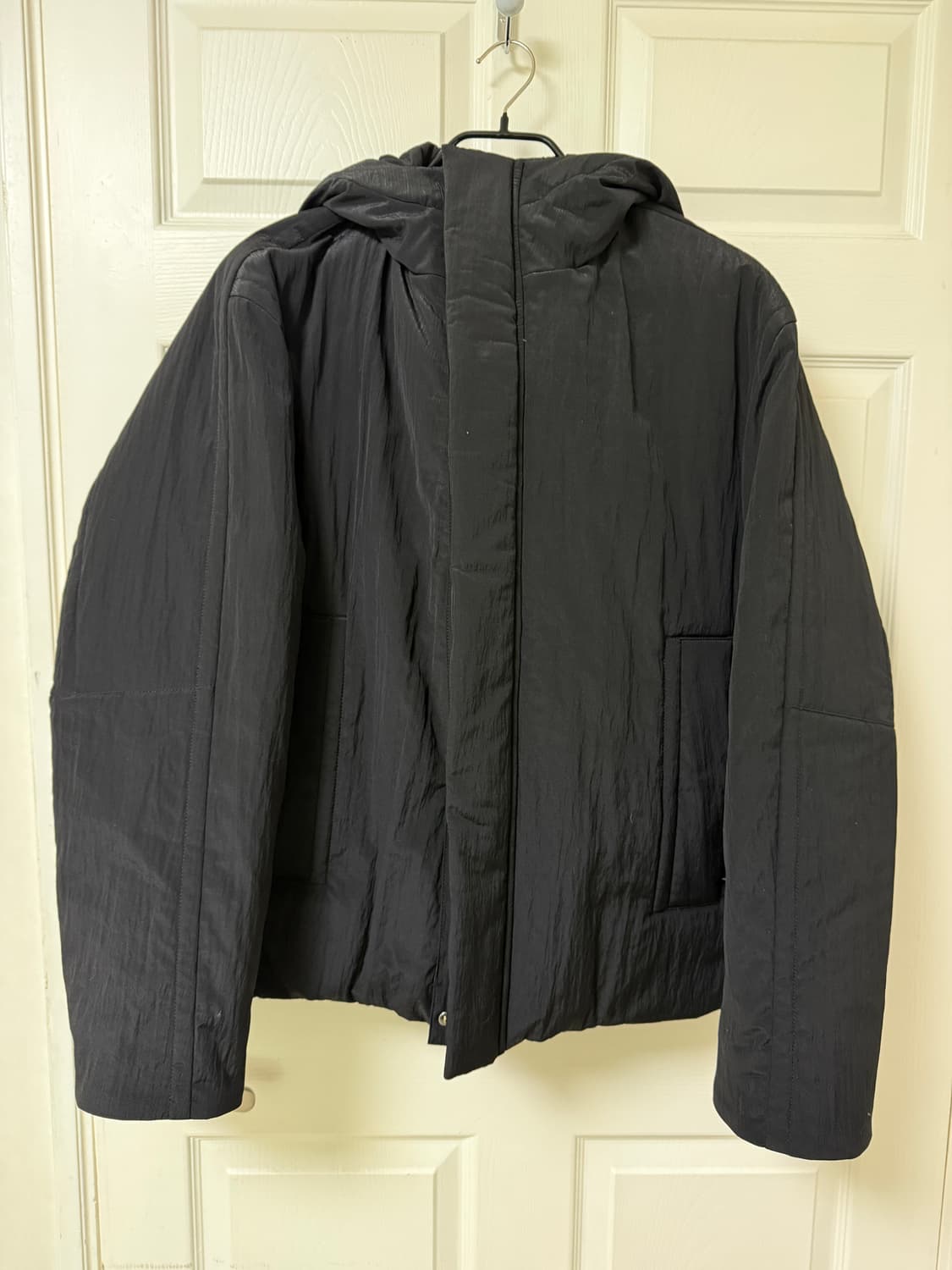 [48] 솔리드옴므 크리즈 패딩 블랙 상품이미지1