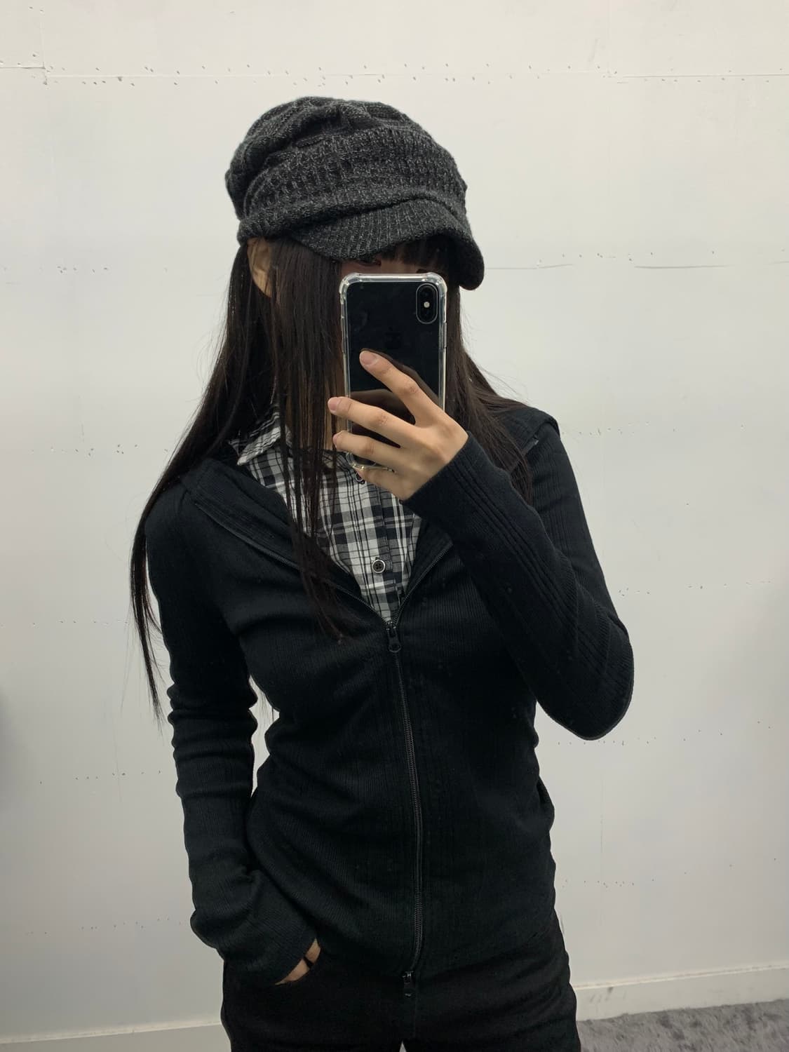 Spade y2k 레이어 셔츠 집업 상품이미지1