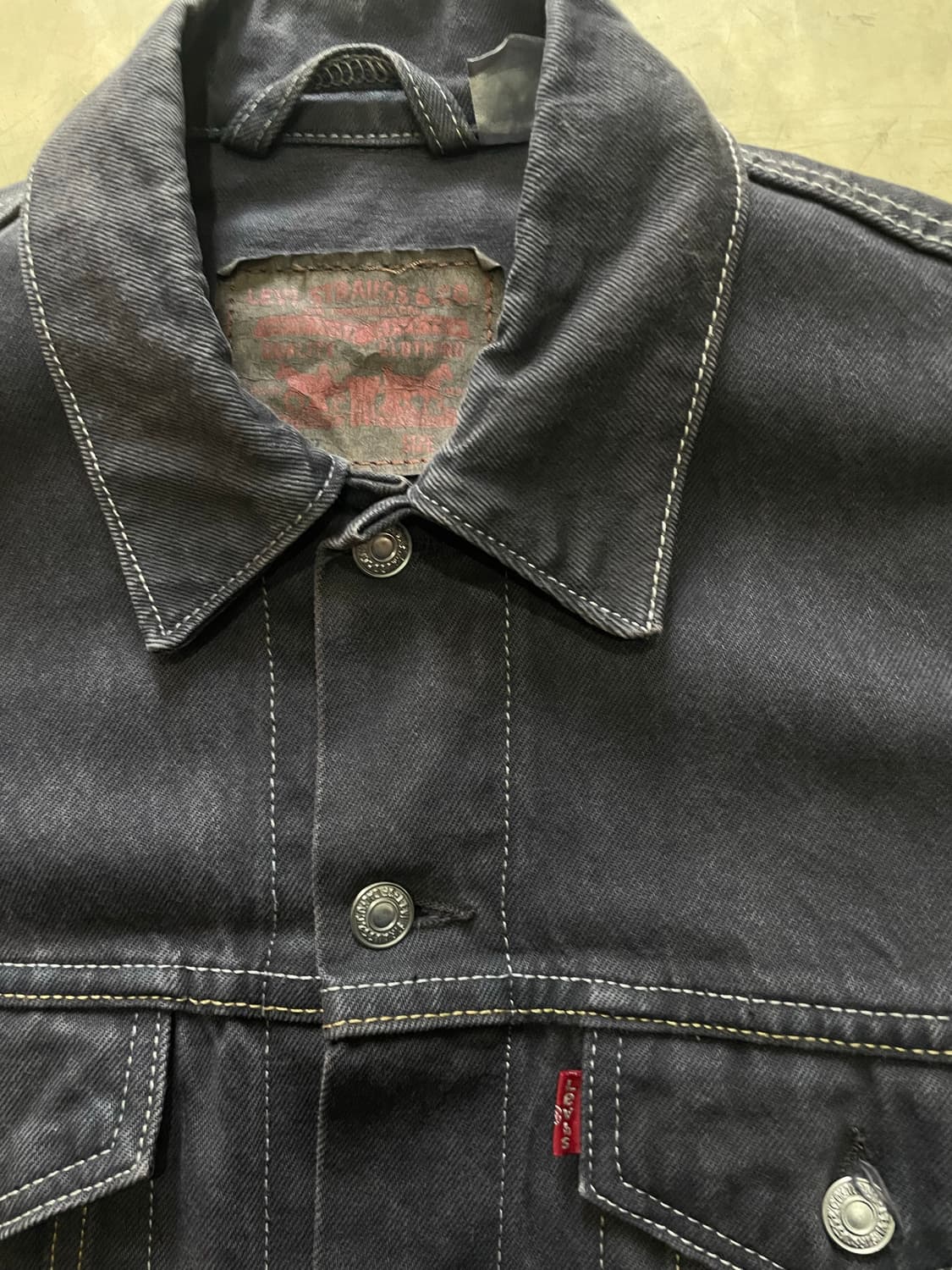 리바이스 블랙 데님 자켓 M 상품이미지5