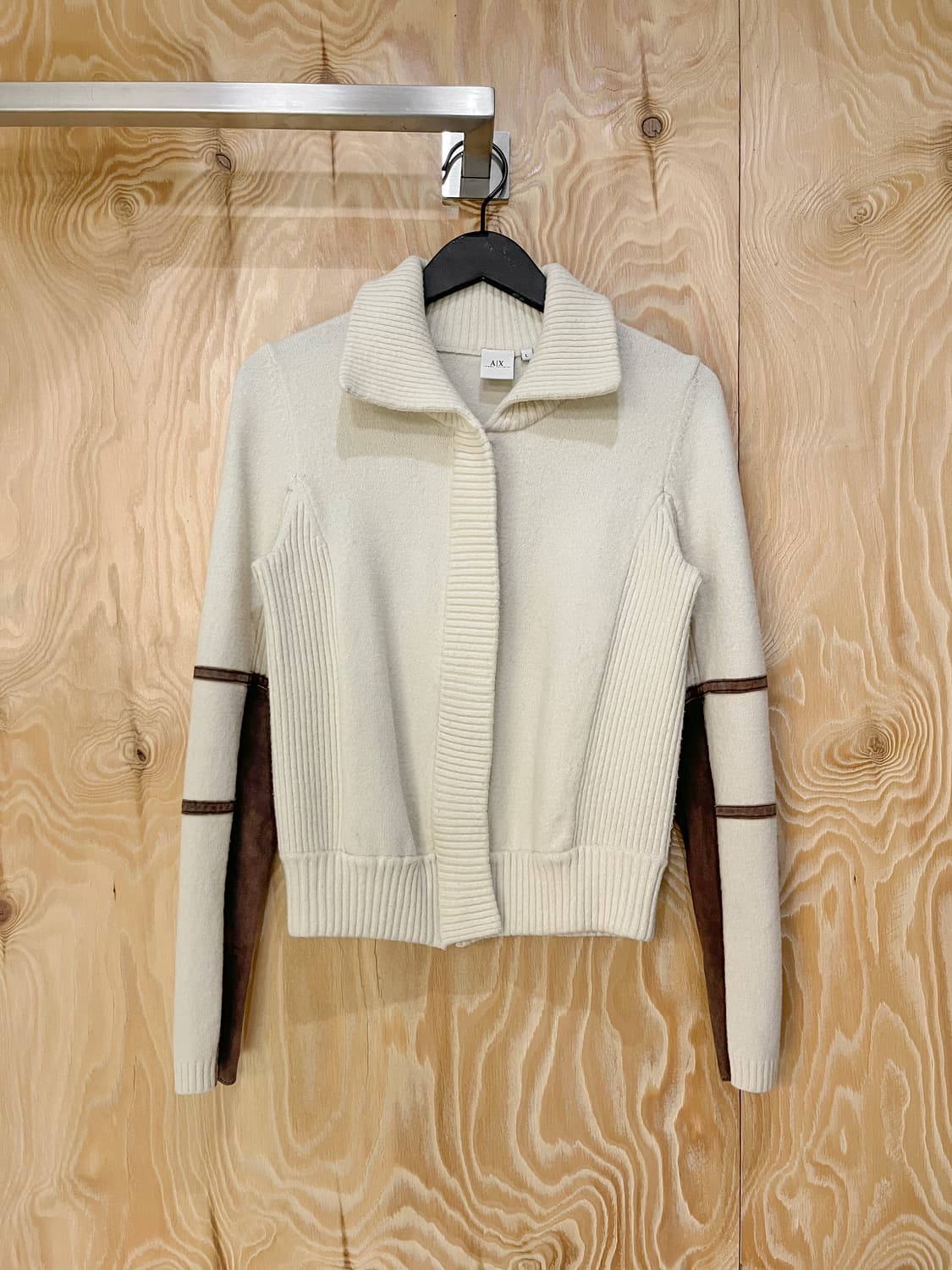 아르마니 익스체인지 레어 울 집 니트 상품이미지3