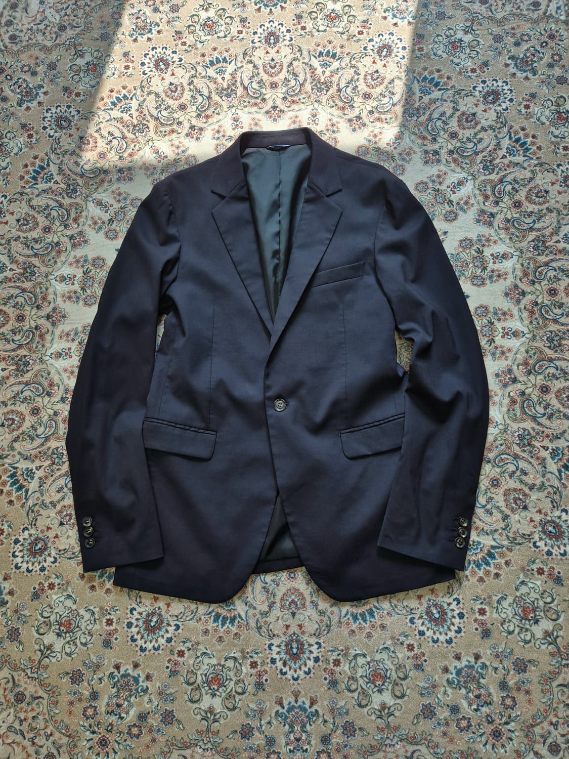 준 하시모토 로로피아나 원단 원 버튼 블레이저 상품이미지1