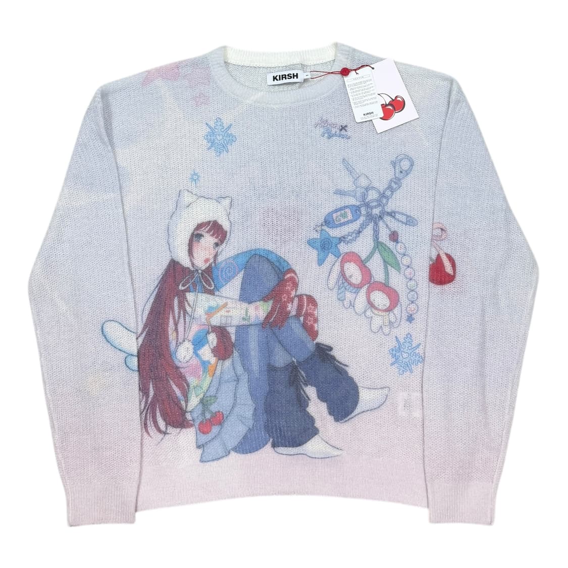 키르시 X 피투 콜라보 헤어리 니트 다크블루 1 상품이미지1