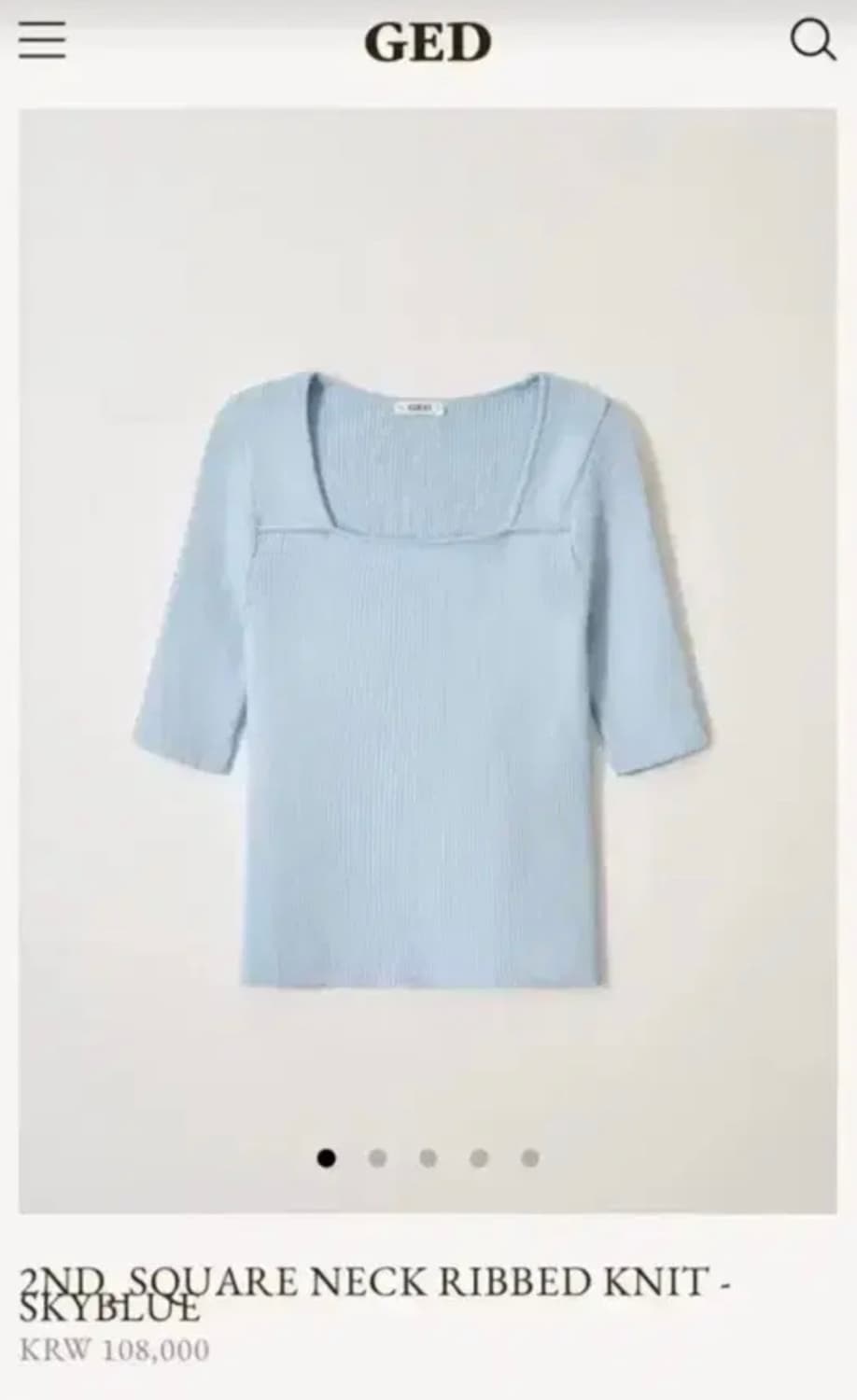 게드샵 Ged 스퀘어넥 니트 상품이미지1