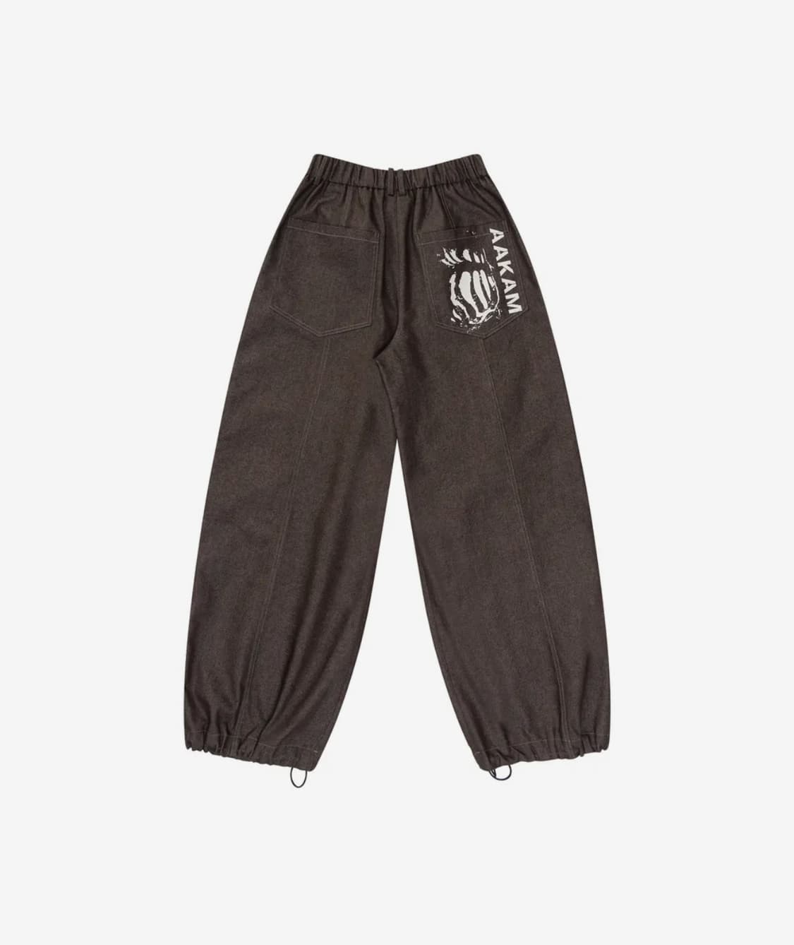 아캄 Knee Pin-tuck Printed Denim Pants 상품이미지3