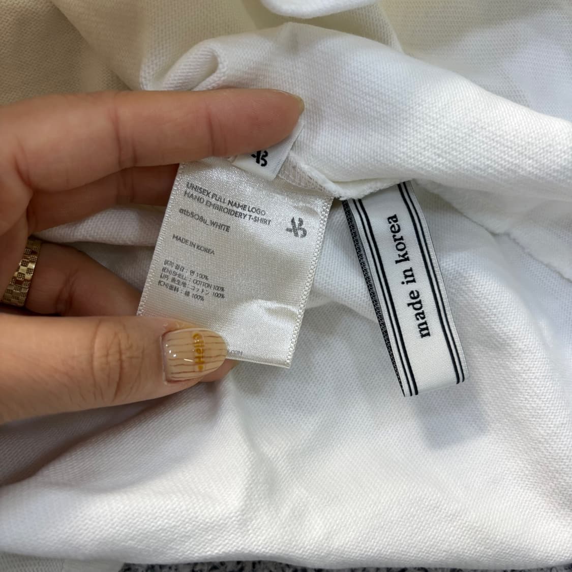 L 앤더슨벨 스몰로고 반팔 티셔츠 0407J 상품이미지5