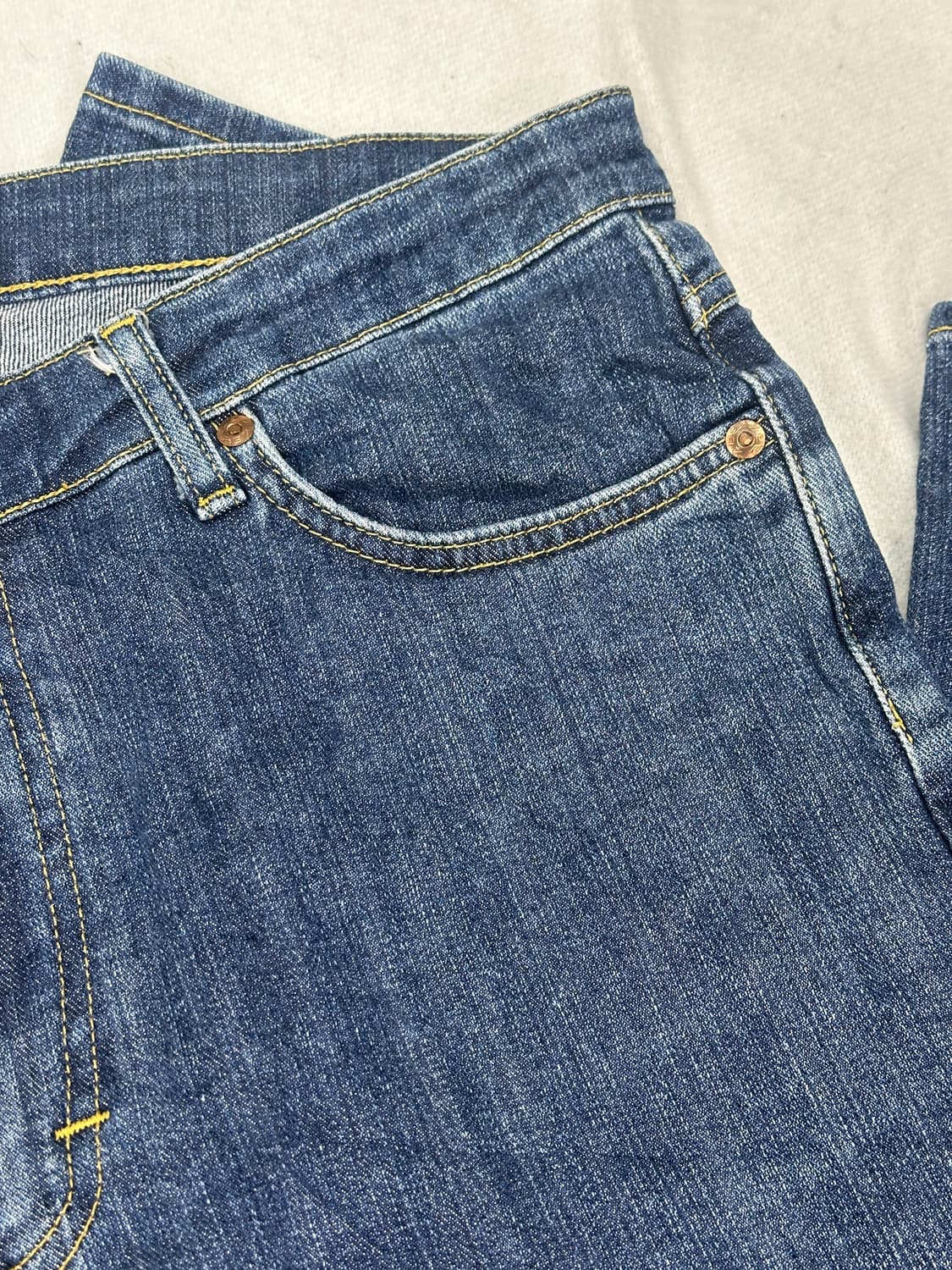 재팬 Lee 빈티지 중청 데님팬츠 청바지  일자핏 34  상품이미지5