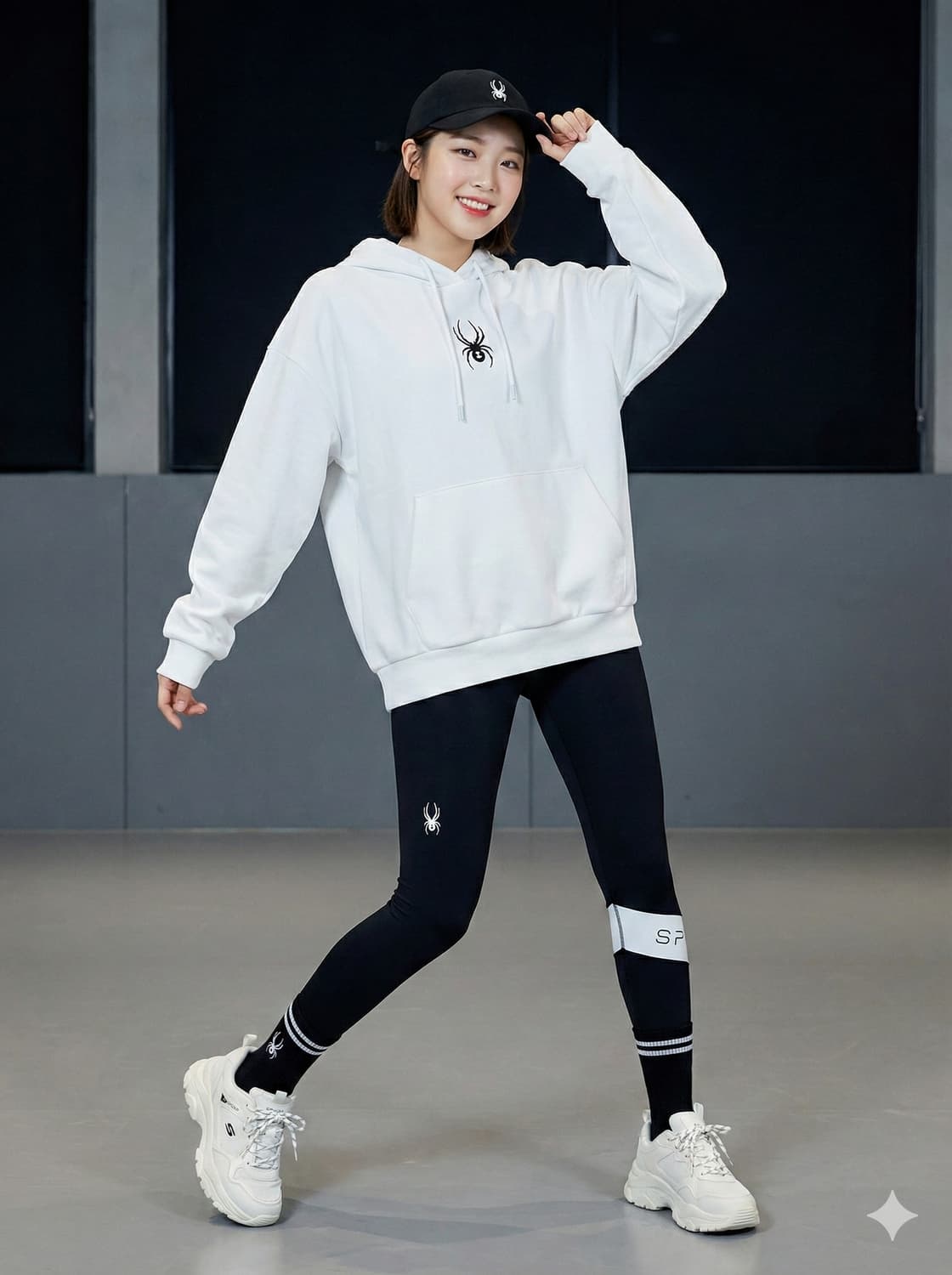 스파이더 여성 레깅스 블랙_S 상품이미지1