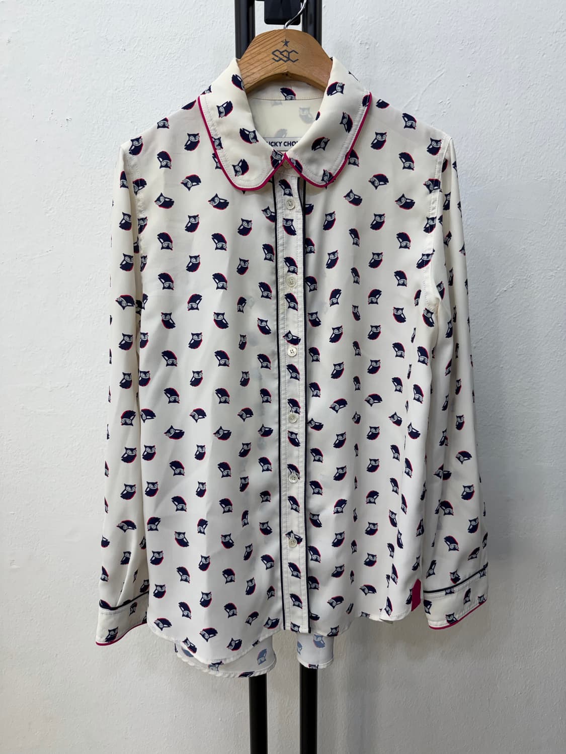정품) 럭키슈에뜨 패턴 셔츠 블라우스 38 상품이미지1