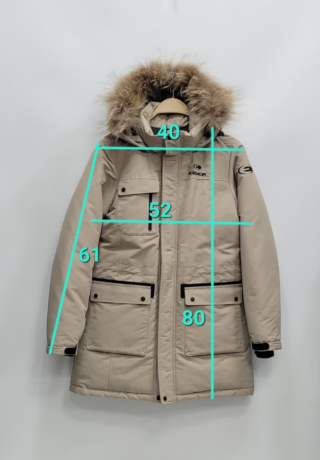 EIDER 아이더 라쿤후드 헤비 다운 패딩 자켓 / 남 M (여성가능)
 상품이미지10