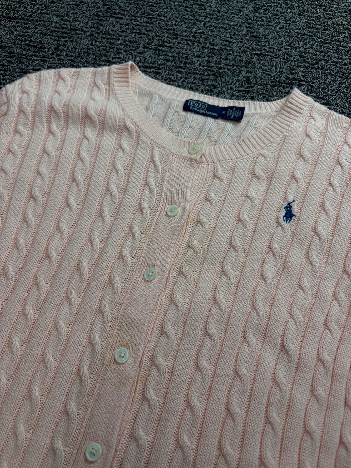 폴로 랄프로렌 신형 포니 로고 우먼스 케이블 하프 가디건 1479 상품이미지4