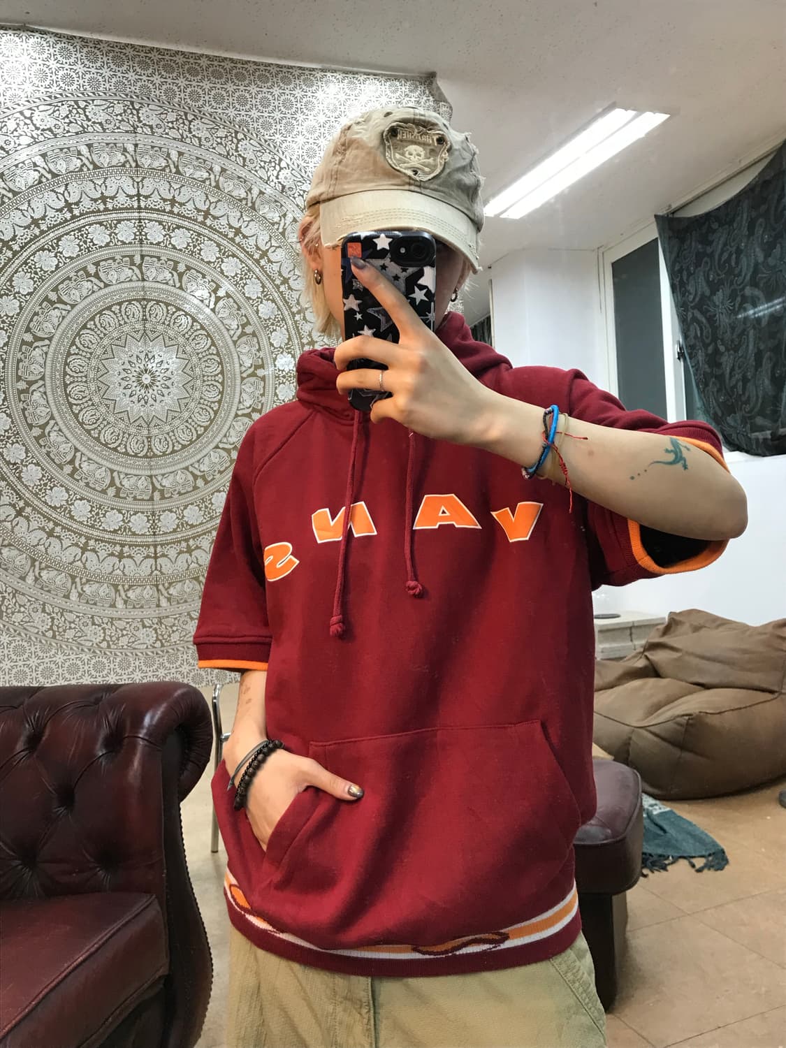 반스 반팔 후드티 상품이미지2
