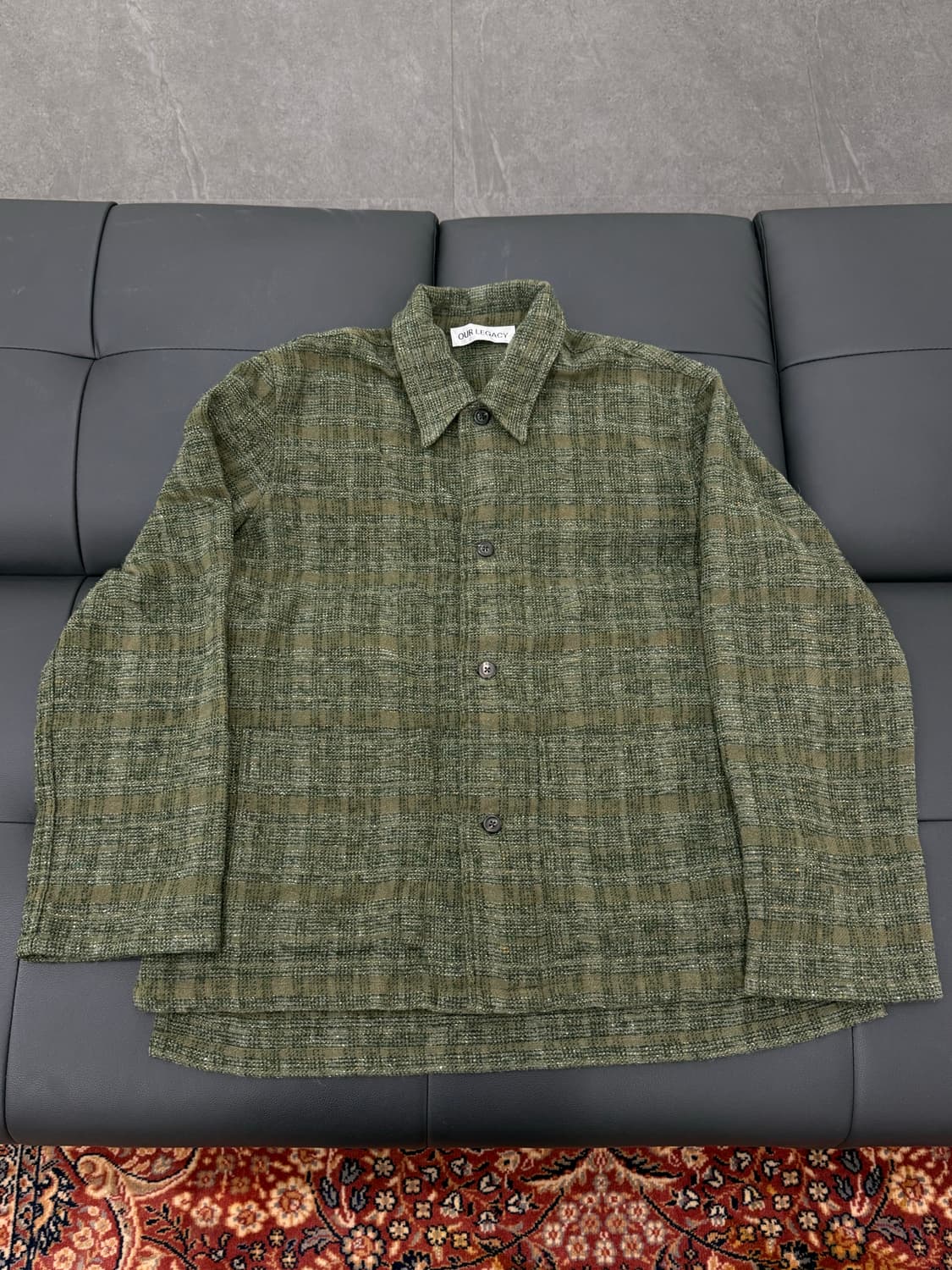 (48) 아워레가시 헤븐 자켓 씨위드 체크 그린 상품이미지1