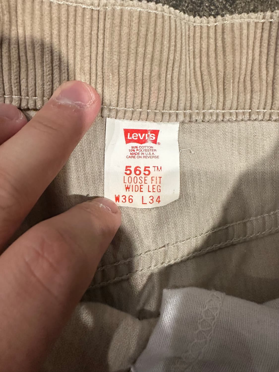 빈티지 90s 565 코듀로이 팬츠  상품이미지4