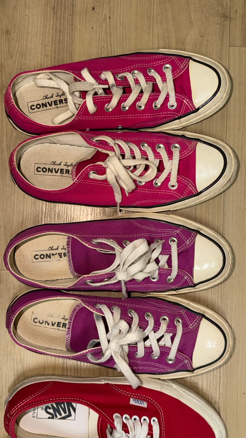 250)컨버스 척테일러 핫핑크퍼플레드 스니커즈올스타로우45운동화신발플랫슈 상품이미지1