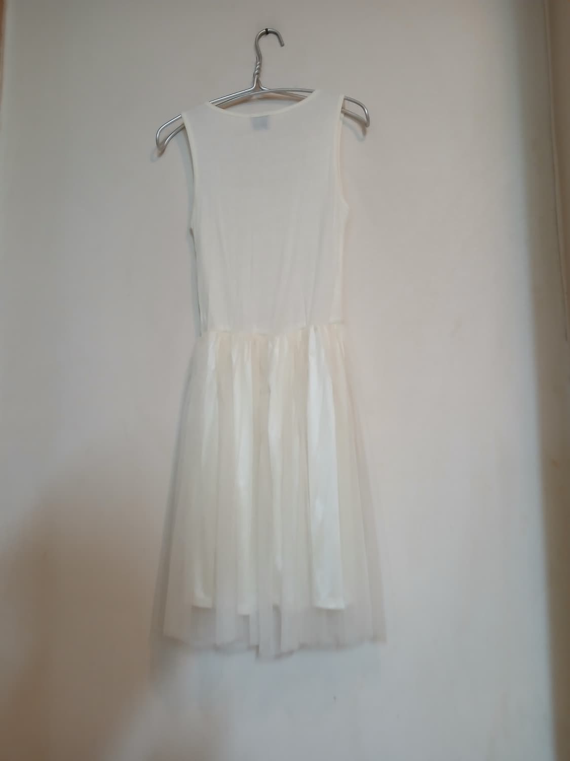 새상품 민소매 원피스 튤 스커트 발레리나 쉬폰 더블레이어 망사 드레스 상품이미지5