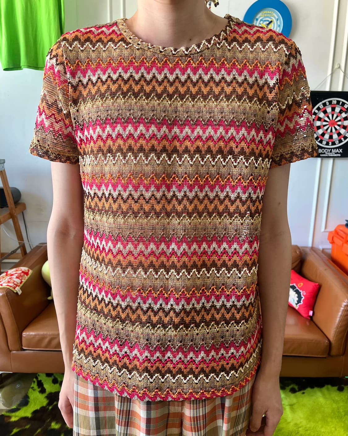 JPN Vintage Mixed Pattern Summer Knit 상품이미지2