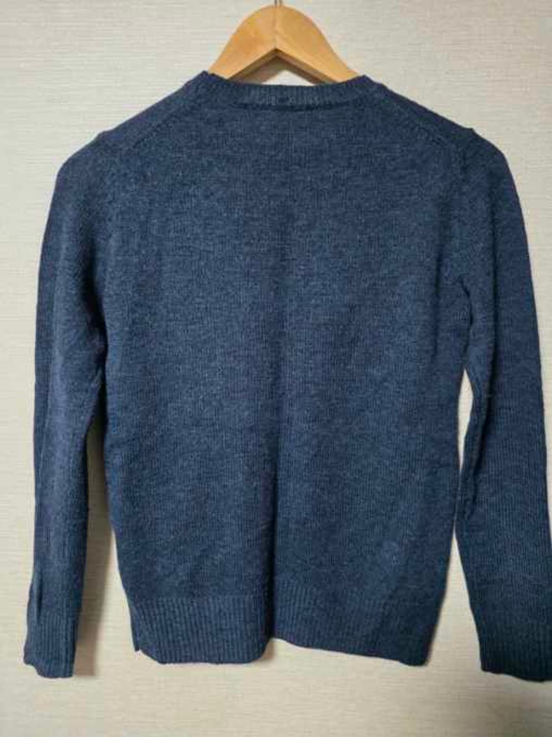 Muji 무지 무인양품 네이비 울 100% 니트 상품이미지2