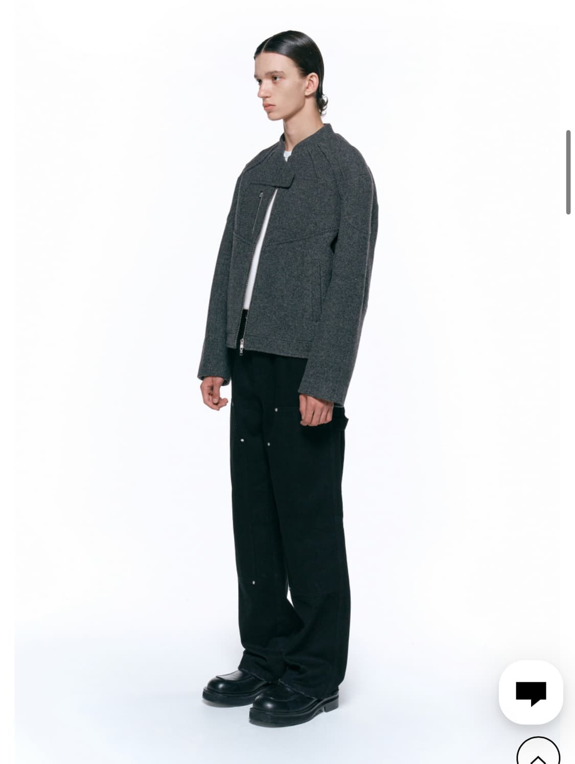 인사일런스  울 레이싱 자켓 MELANGE GREY L사이즈 상품이미지2
