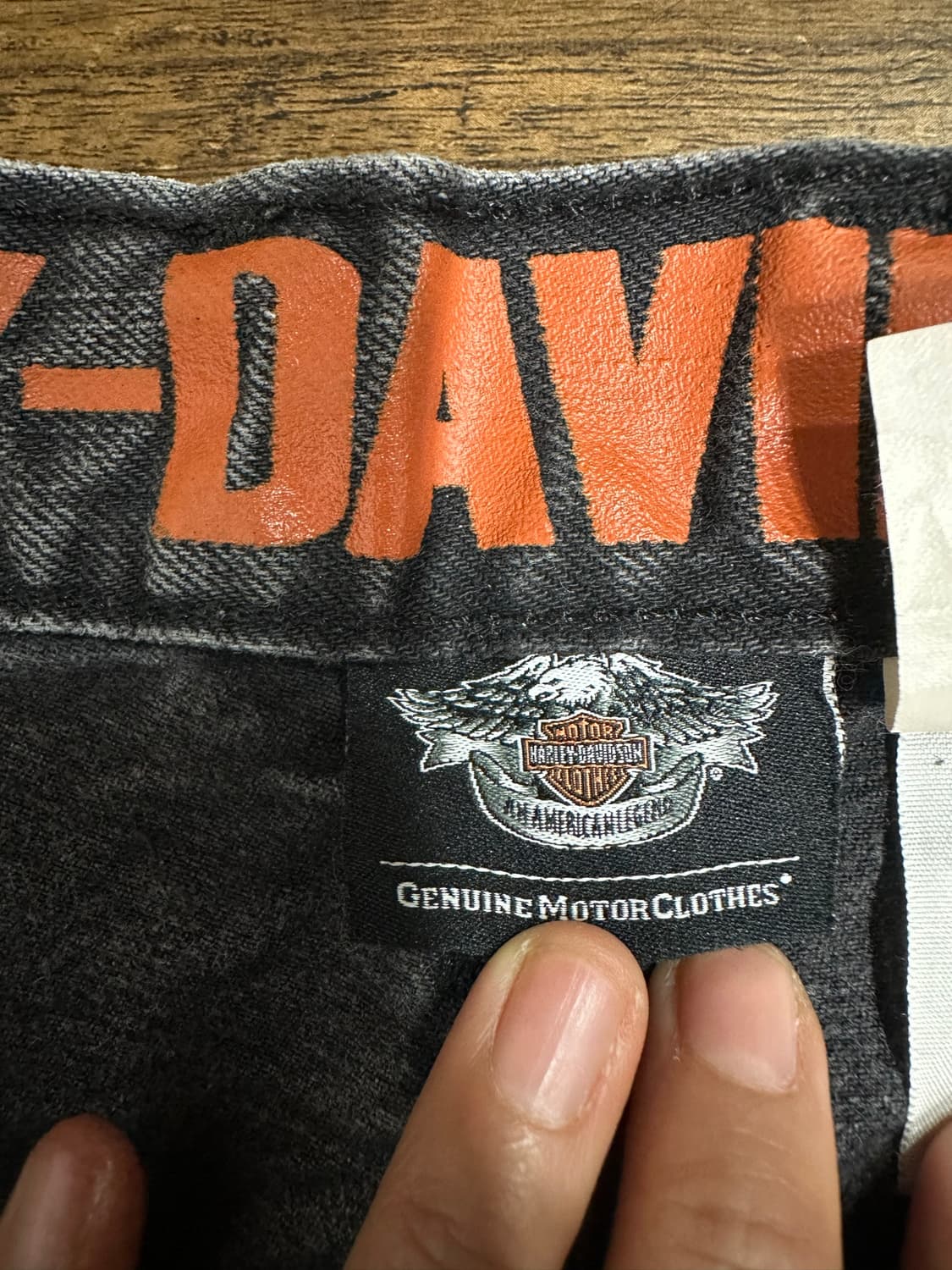 할리데이비슨(HARLEY-DAVIDSON) 빅로고 블랙 워시드 데님 팬츠 상품이미지4