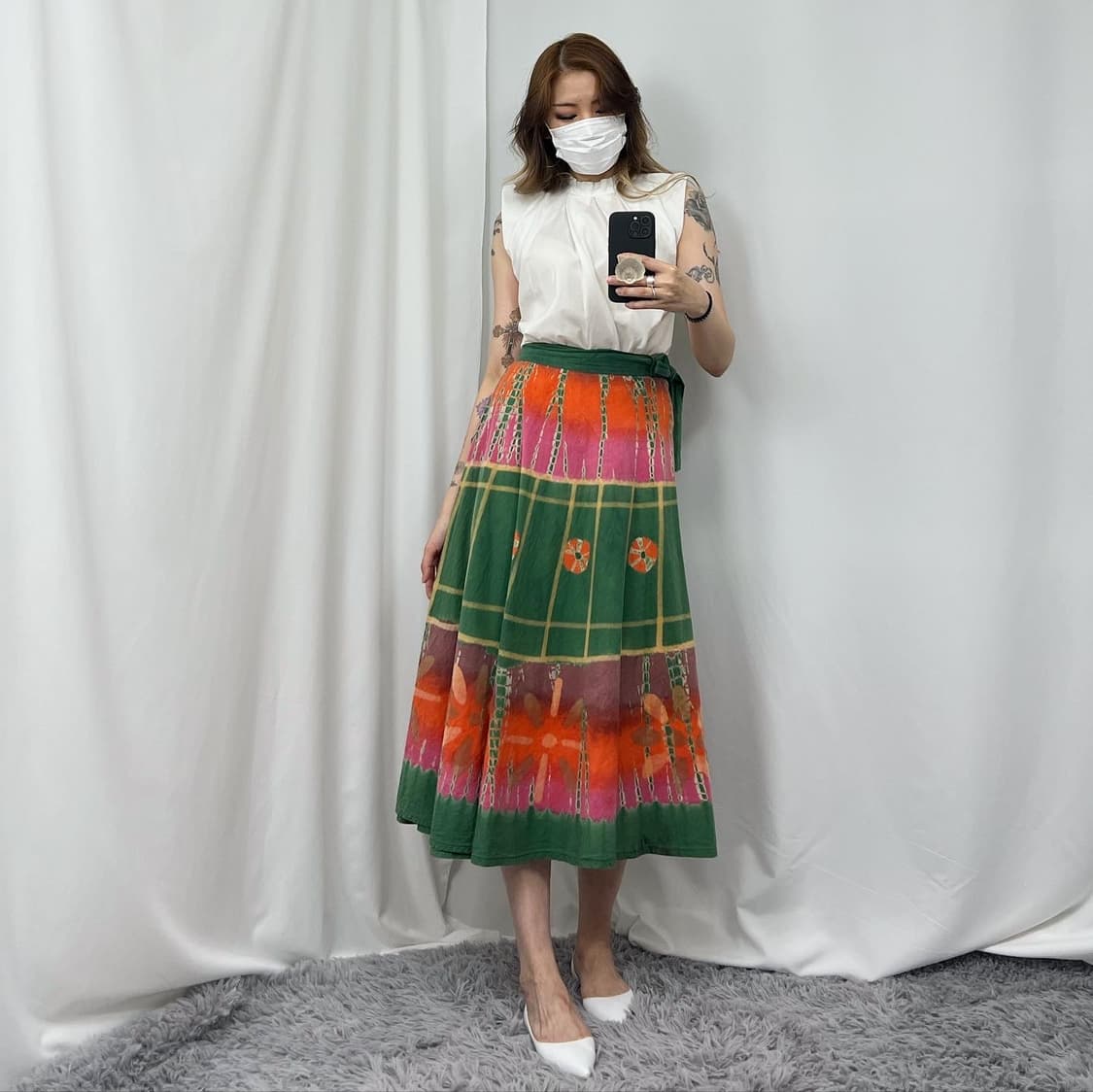 나염 랩스커트 상품이미지4