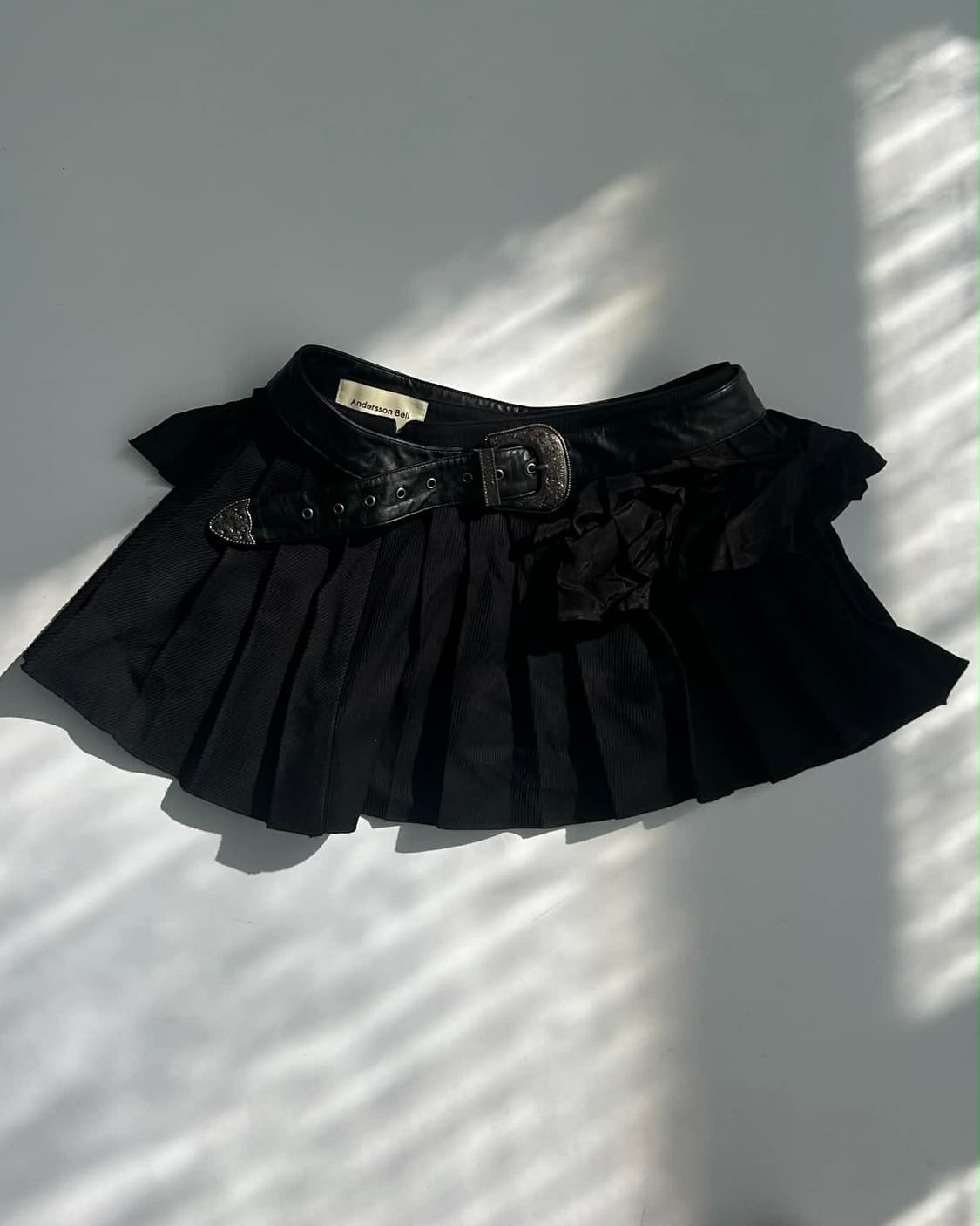 앤더슨 벨 플리츠 벨트 더블 스커트 상품이미지4