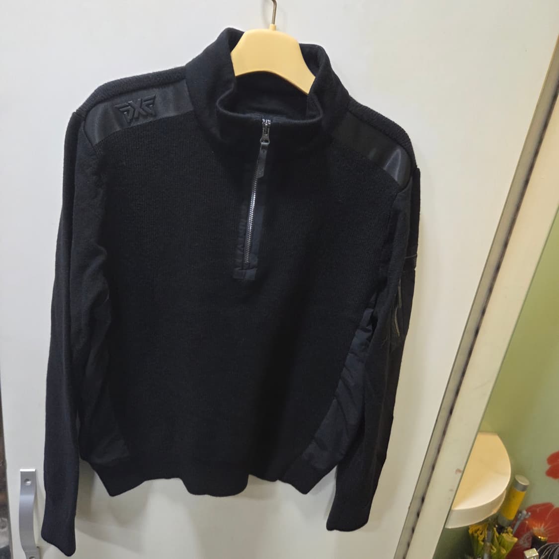 pxg 폴라 하프 니트 집업 상품이미지1