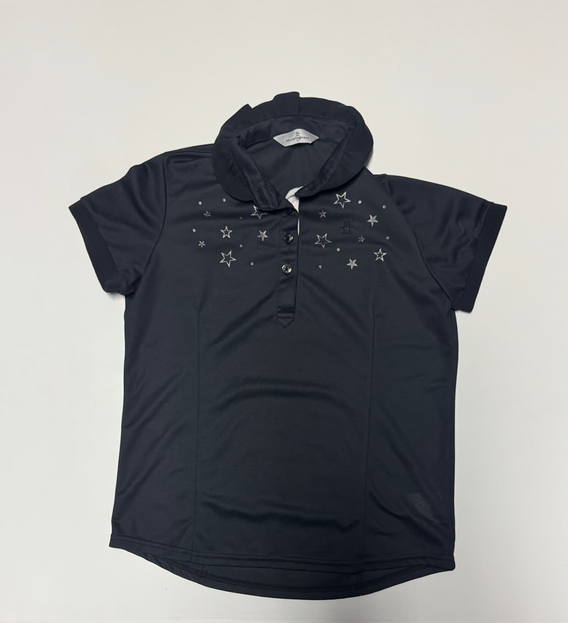 여성 먼싱웨어 골프 기능성 스타 프린팅 반팔 카라 티셔츠 상품이미지1