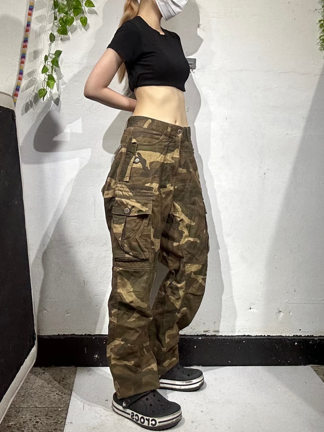 빈티지 ppfm 베이지 카모 카고 팬츠  상품이미지1