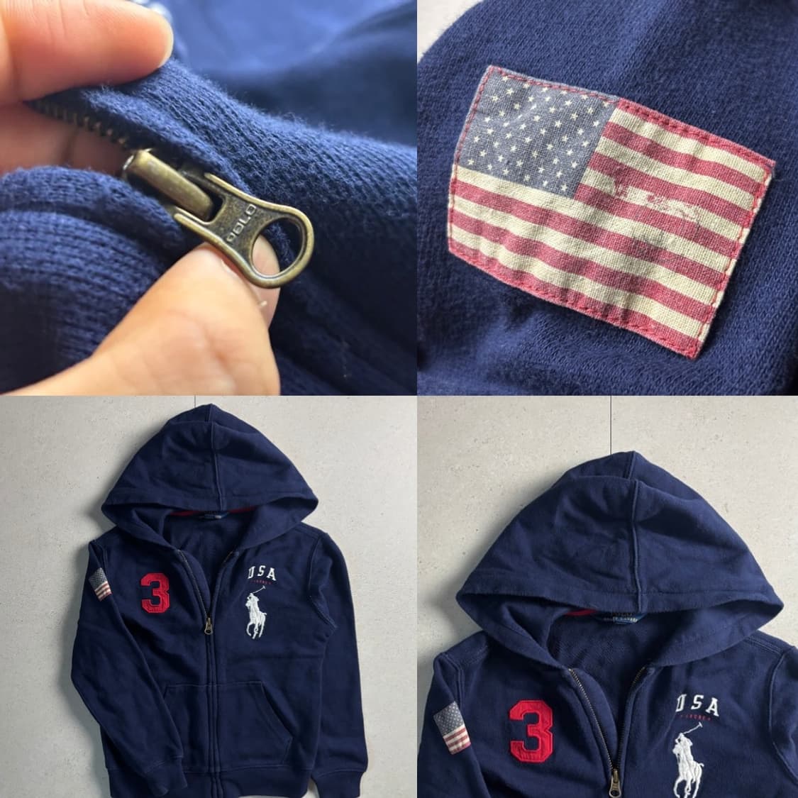 폴로 성조기 후드집업 상품이미지2