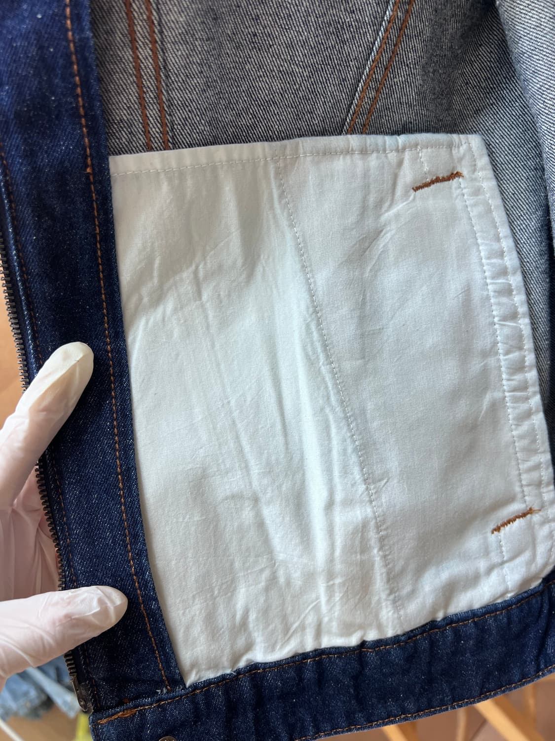 널디 유니 NY 데님 바이커 자켓(남녀공용) 상품이미지6